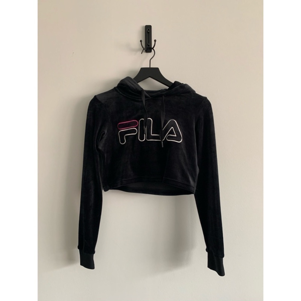 FILA X SOULCYCLE Velvet Crop Hoodie